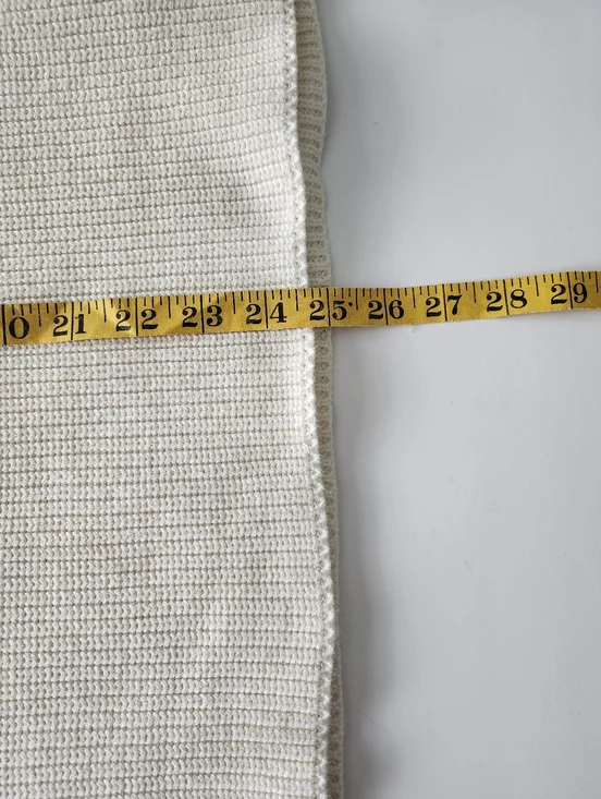 Cream Ribbed Knit Sweater - Women's - Picture 6 of 7